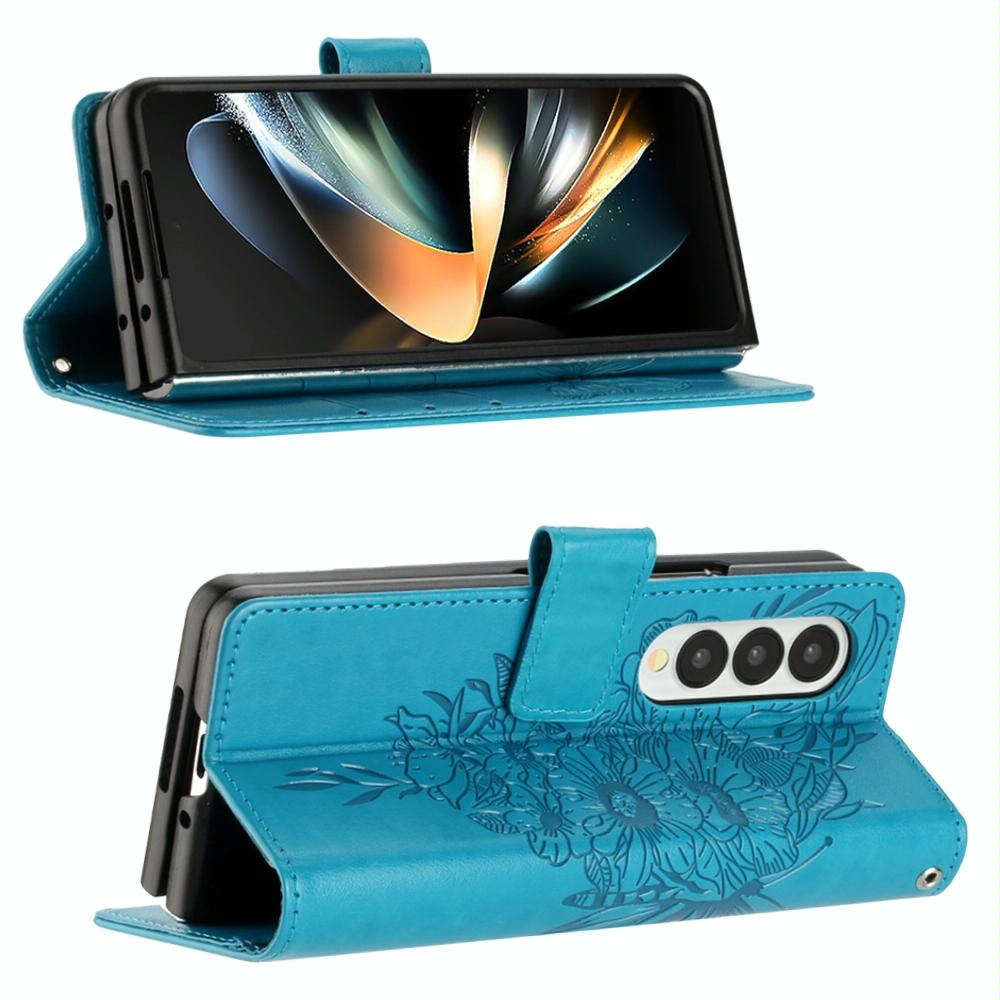 NNEDSZ Butterfly Embossed Leather Phone Case - Rose Gold