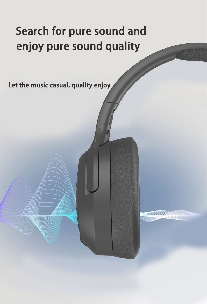 NNEDSZ Blue P2963 Wireless Bluetooth Headphones with LED Light, Hi-Fi Sound, and Sport Design